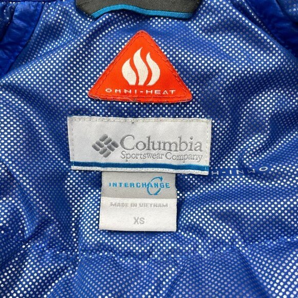 Columbia Women's XS Down Feather Jacket Omni Heat Interchange Turbodown Blue - Picture 6 of 11